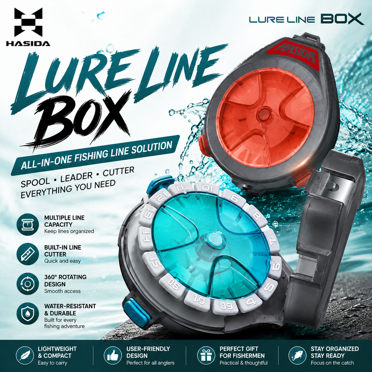 Spinning Reel - HASIDA Sub Line Box Visuitrusting Box