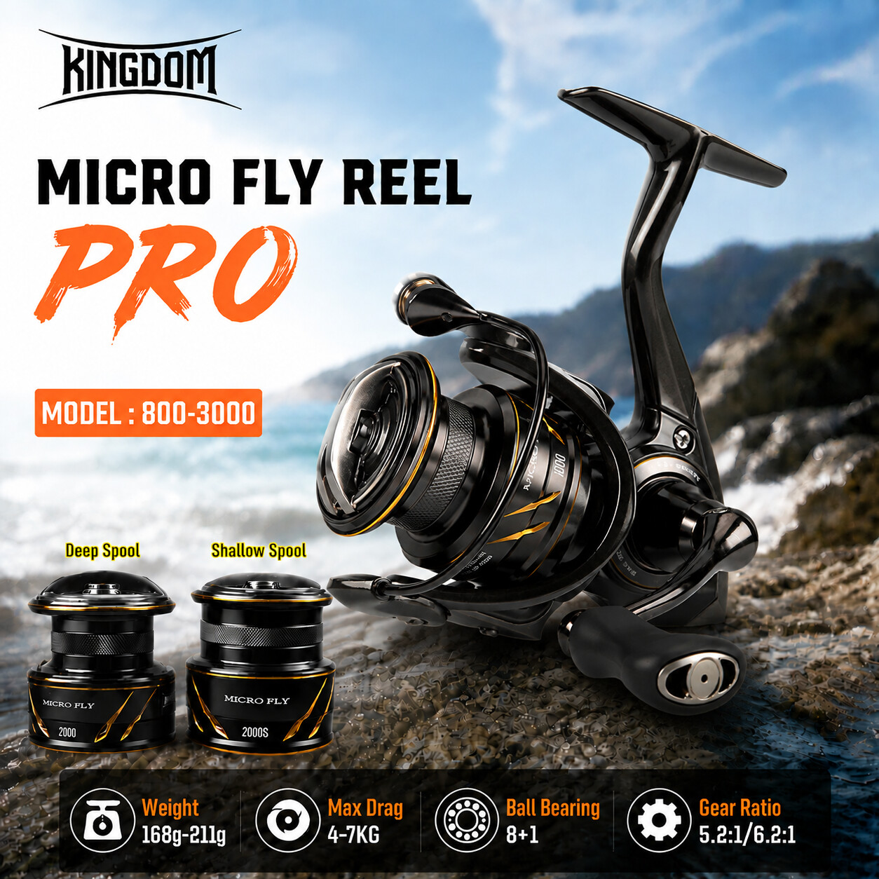 Kastking Reel Zephyr - Kingdom Micro Fly Pro Vismolen Ultra